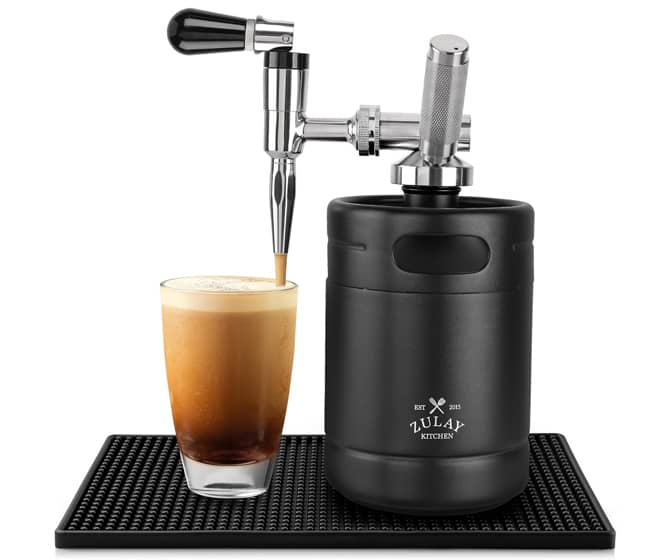 Zulay Nitro Cold Brew Coffee Maker Keg with Creamer Faucet